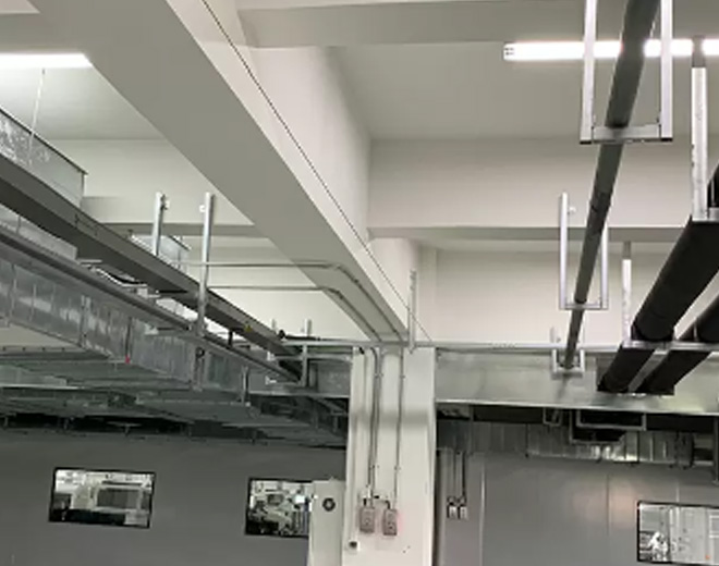 厂房顶部布线图