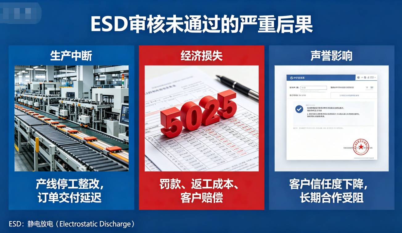 ESD审核没通过会有什么严重后果？